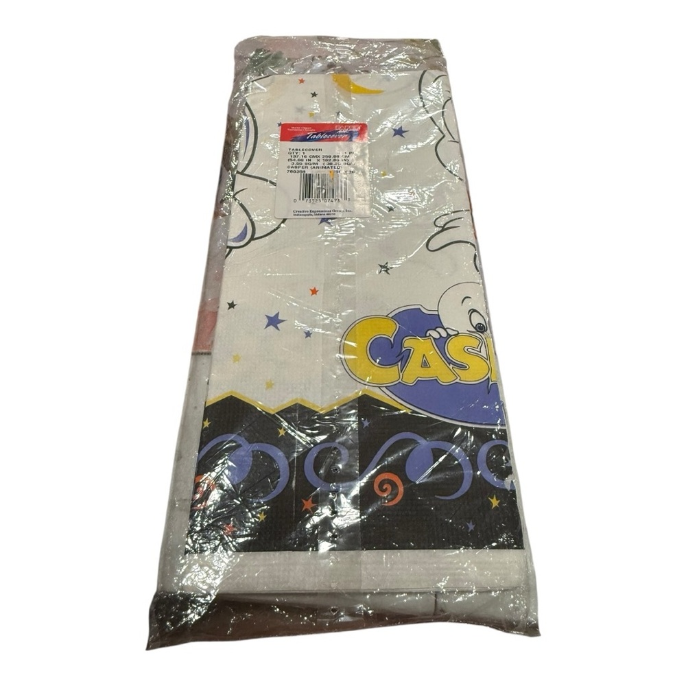 Vintage Casper the Friendly Ghost 54” x 102” hHalloween Paper Table Cloth NWT